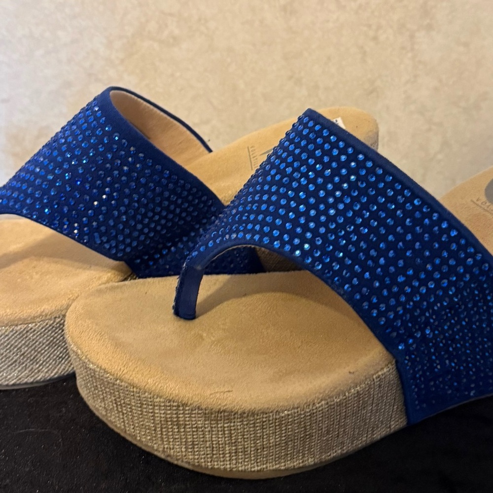 & Other Stories Blue Sparkle Sandals